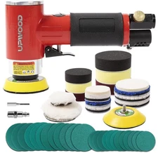 Mini Air Sander with 2'' 3'' Pads, Pneumatic Mini Sander 25mm/50mm Polisher f...
