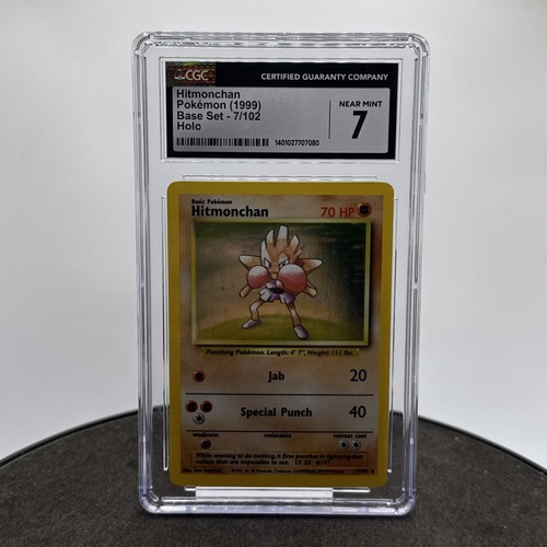 CGC 7 Hitmonchan 1999 Base Set 7/102 Holo Pokemon Card psa