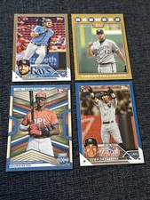 Lot-4 MLB NUMBERED CARDS-Oswaldo Cabrera RC/Josh Lowe/Carlos Villanueva/Reyes