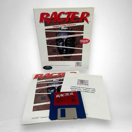 Racter Commodore Amiga Software w/ Book Manual 256k Floppy Disk