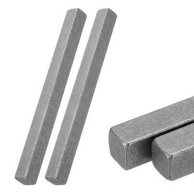 2Pcs 1/2''x1/2''x6'' 45# Cold-Drawn Square Steel Key Stock Rod