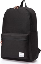 Vaschy Unisex Classic School / Travel Backpack Vintage Water-Resistant Lightwei