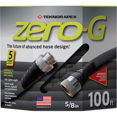 Teknor Apex Zero-G Premium Garden Hose 100 Ft Kink Free Gray