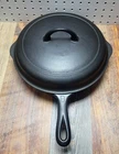 Griswold #8 704 Small Logo Cast Iron Skillet W/lid 1098B
