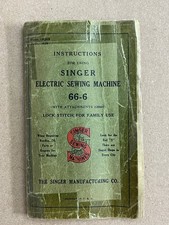 Singer Sewing Machine No. 66-6 Instruction Booklet Manual
