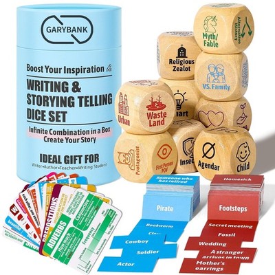 Inspiration Writing Prompt Dice - W/13 Writing Skill Cards and 200 Character ...