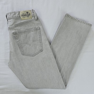 Levis Silver Tab Jeans Light Gray Mens 30x32 (31x31) Slim Straight A3666-0002