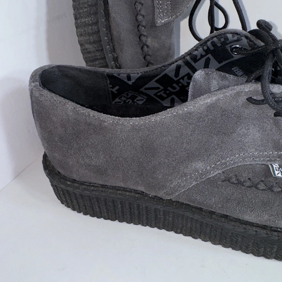Zapatos TUK Gris Gamuza Creeper Con Cordones Talla US 7 EU 40 Foto 2 de 4
