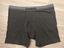 Express Cotton Stretch Fly Front Boxer Briefs, Large, Gray, NWOT