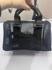 Alo Yoga Black Mini Sheer Duffle Crossbody Gym Travel Bag Trendy 2025 - NWT