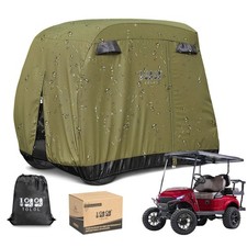 Universal Waterproof Golf Cart Cover for 2/4 Passenger - Heavy Duty, All-Weather