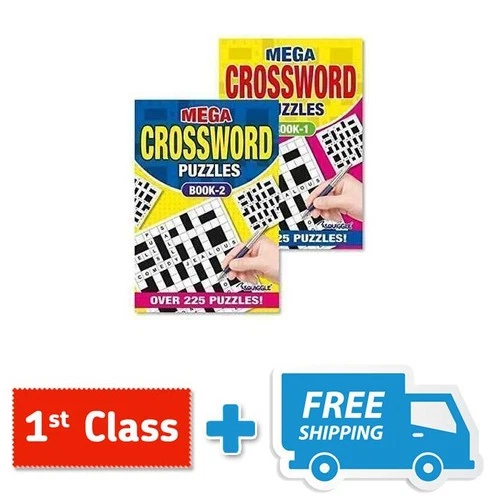 Martello A5 Mega Crossword Travel Puzzle Books - Books 1 & 2, Over 450 Puzzl deal from eBay
