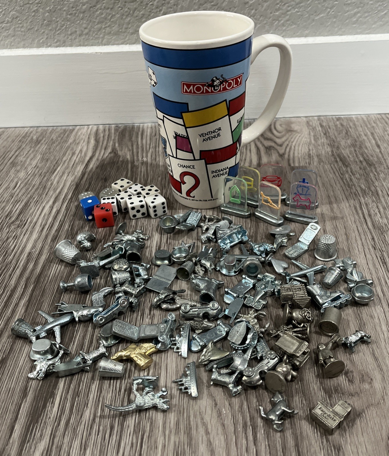 Pieces Dice & Coffee Mug Total Items = Qty 105