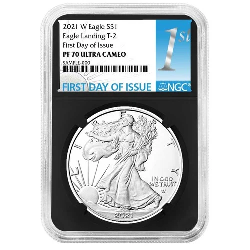 2021-W Proof $1 Type 2 American Silver Eagle NGC PF70UC FDI First Label Retro