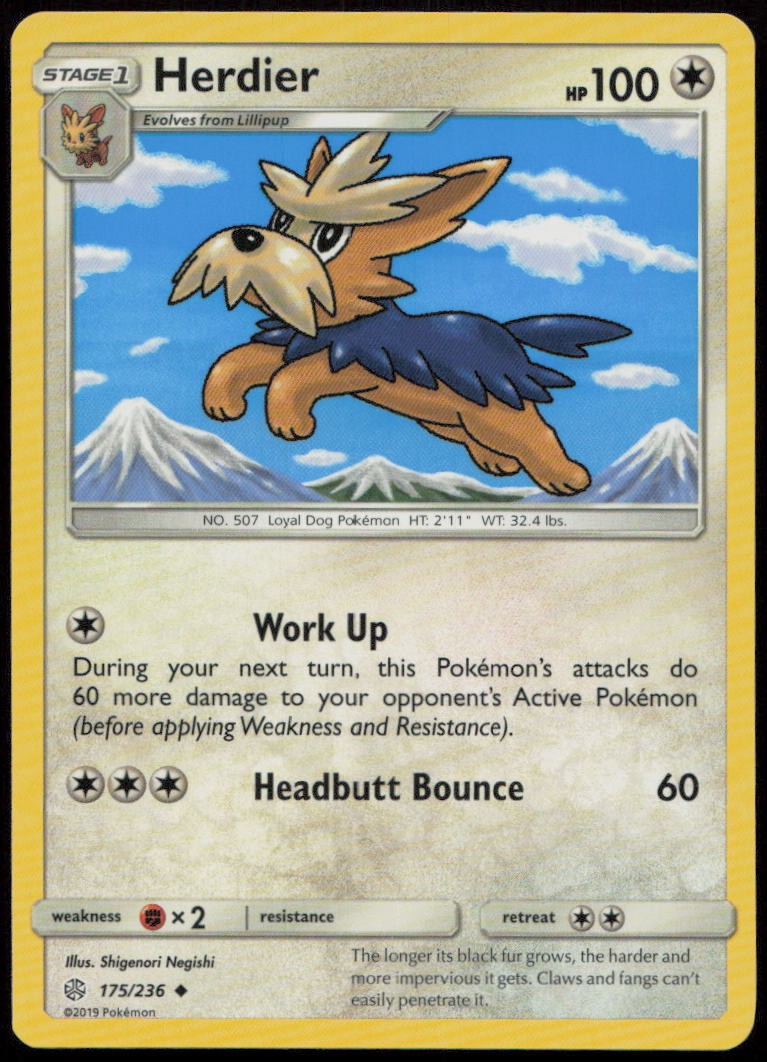 Herdier 175/236 NM Cosmic Eclipse Uncommon Pokemon