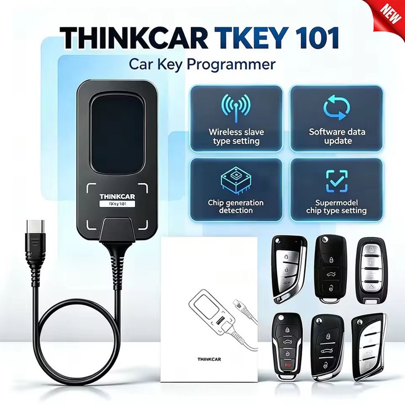 THINKCAR TKEY 101 Car Key Programmer Fob IMMO With Wireless & Smart Keys