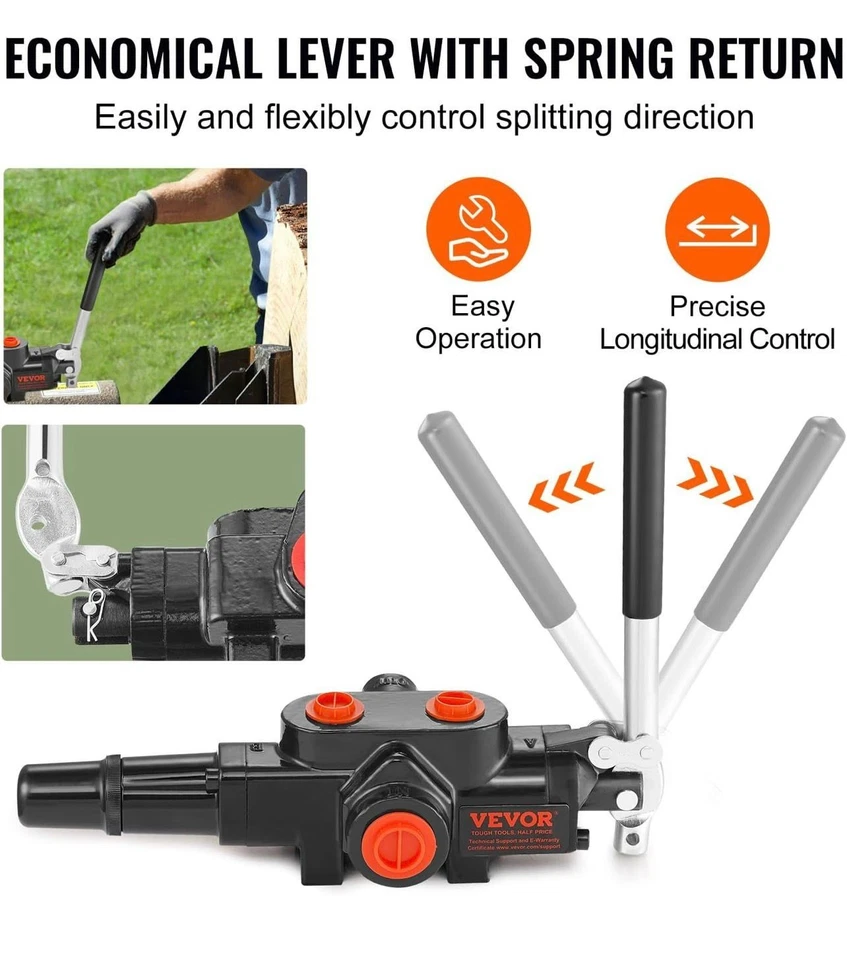 VEVOR LVA1-95 1 Spool 25 GPM Directional, 3626PSI, Hydraulic Joystick Control - Image 4 of 4