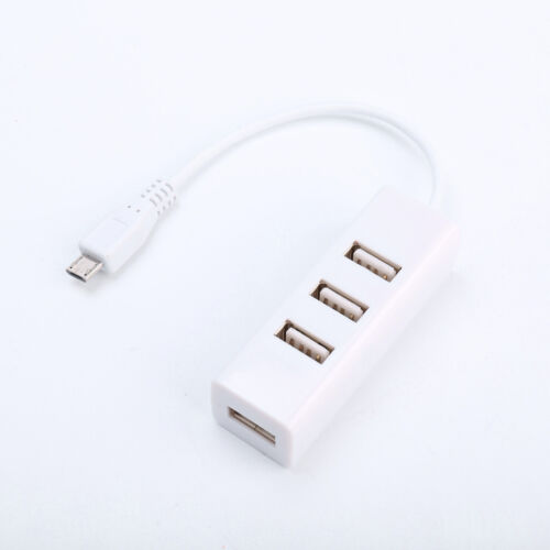 White Micro USB To 4 Port OTG Hub For Raspberry Zero  - Picture 1 of 3