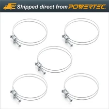POWERTEC 4 inch Double Wire Hose Clamps for Dust Collection-5 Pack (70101)