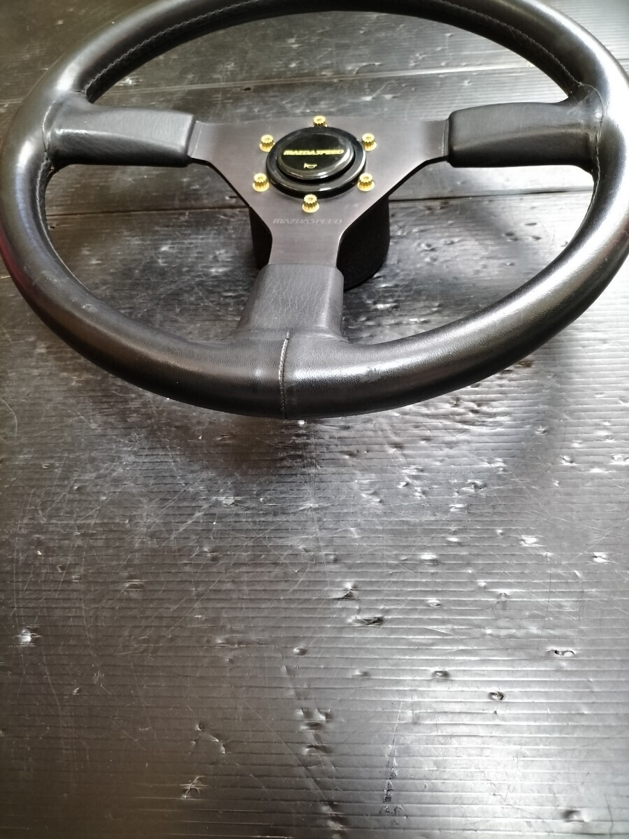 MAZDASPEED マツダスピード ホーンボタン/NARDI/MOMO/RX7 Mazdaspeed Steering Wheel Handle MAZDA SPEED Horn RX-7