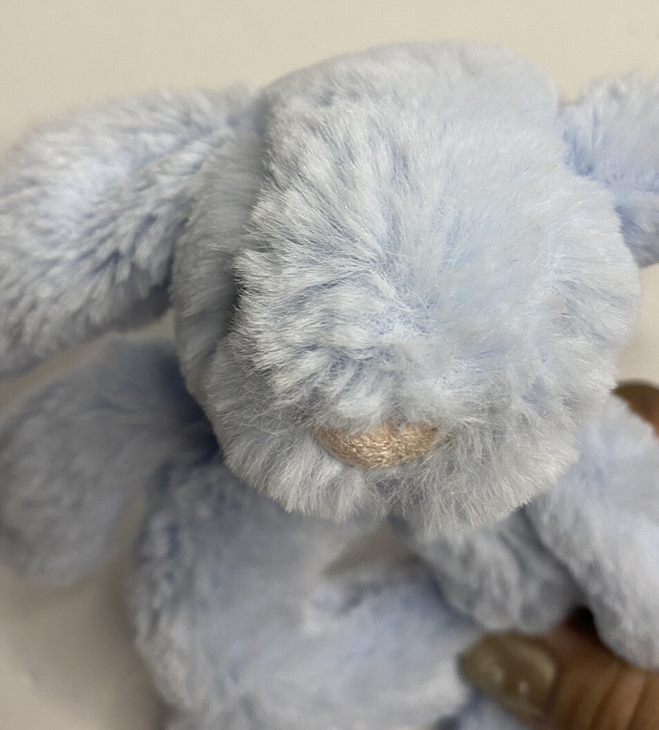 Jellycat Bashful Bunny Blue Grabber Rattle soft plush eBay