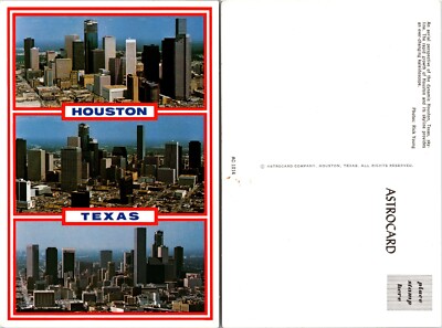 Skyline Views Downtown Skyscrapers Houston Texas TX Postcard