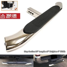 36" Polished Chrome Tow Hitch Step Bar for SUV Truck-4" Oval Curved Bumper Guard