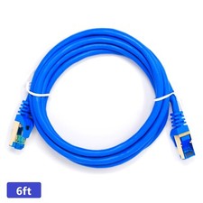 CAT 7 High-Speed Ethernet Cable - Blue, Round
