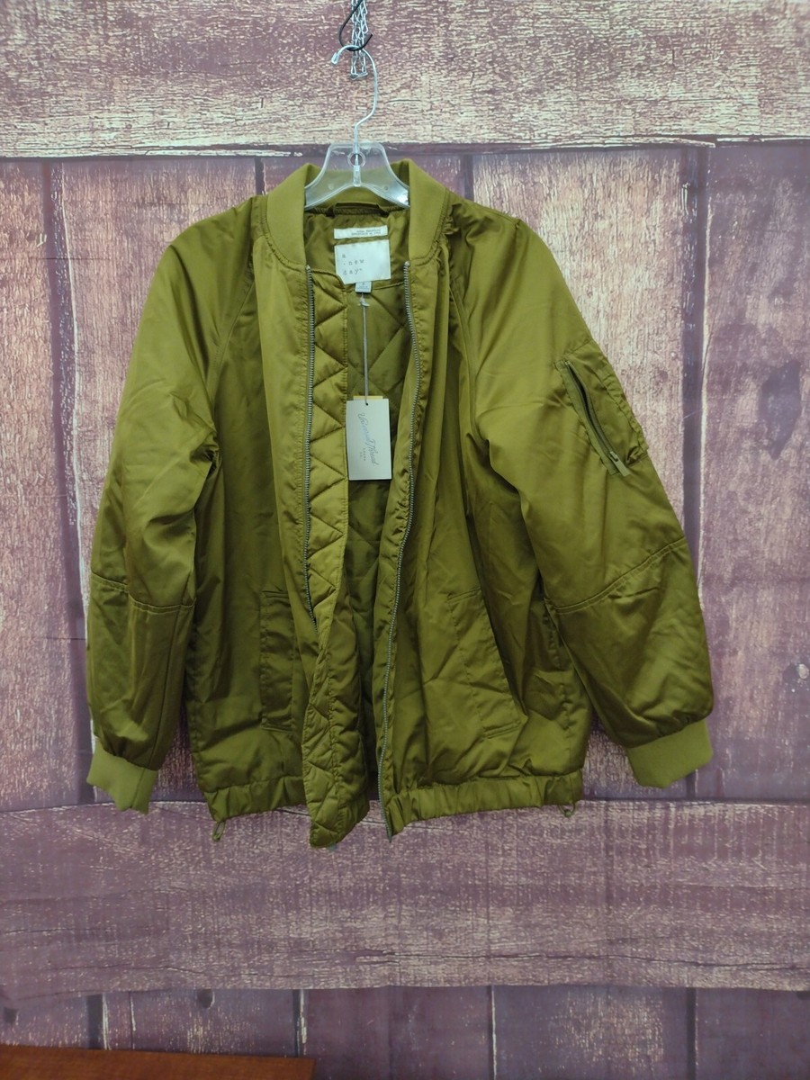 A New Day Mens Olive Green Full Zip Jacket Size Small | eBay