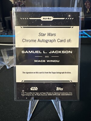 💜 Mace Windu RARE AUTO /5 - 2024 Topps Star Wars Chrome - Samuel