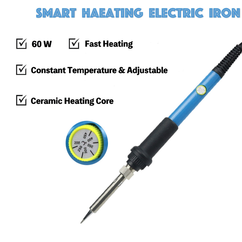 Soldering Iron Electric Gun Adjustable Temperature 60W Welding Solder