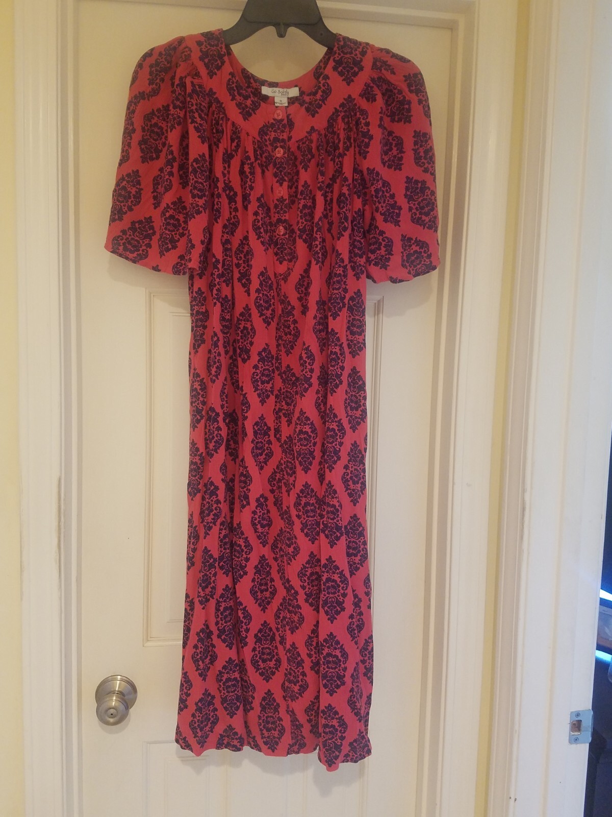 Go Softly Patio Dress EUC Beautiful Print With Pockets Small eBay
