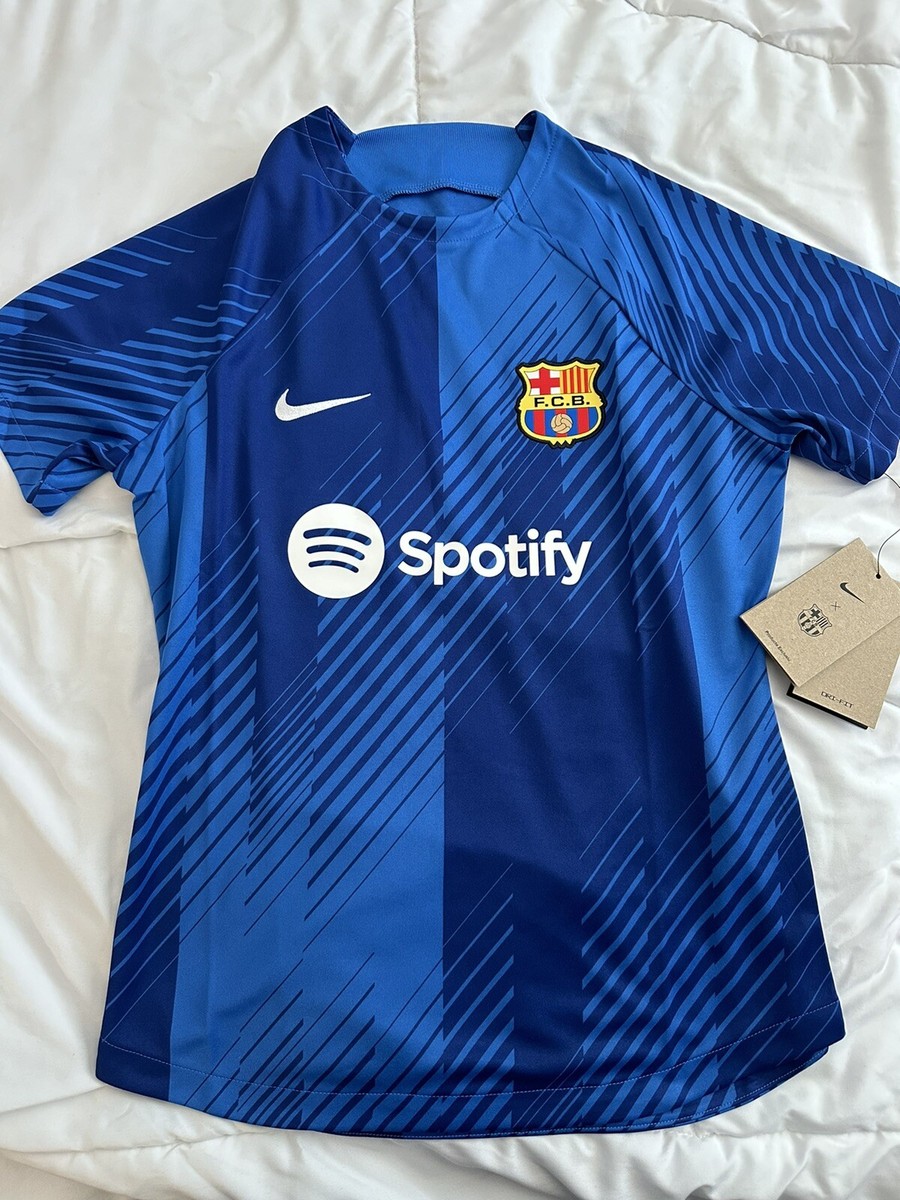 NIKE FC BARCELONA JERSEY DRI-FIT FD7022-464 WOMEN'S SIZE SMALL SS