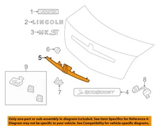 FORD OEM 09-12 MKS Trunk Lid Exterior Trim-Applique Panel 8A5Z13508AA