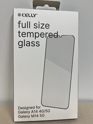 Celly Full Glass Screen Protector for Galaxy A14/M14 NEW!