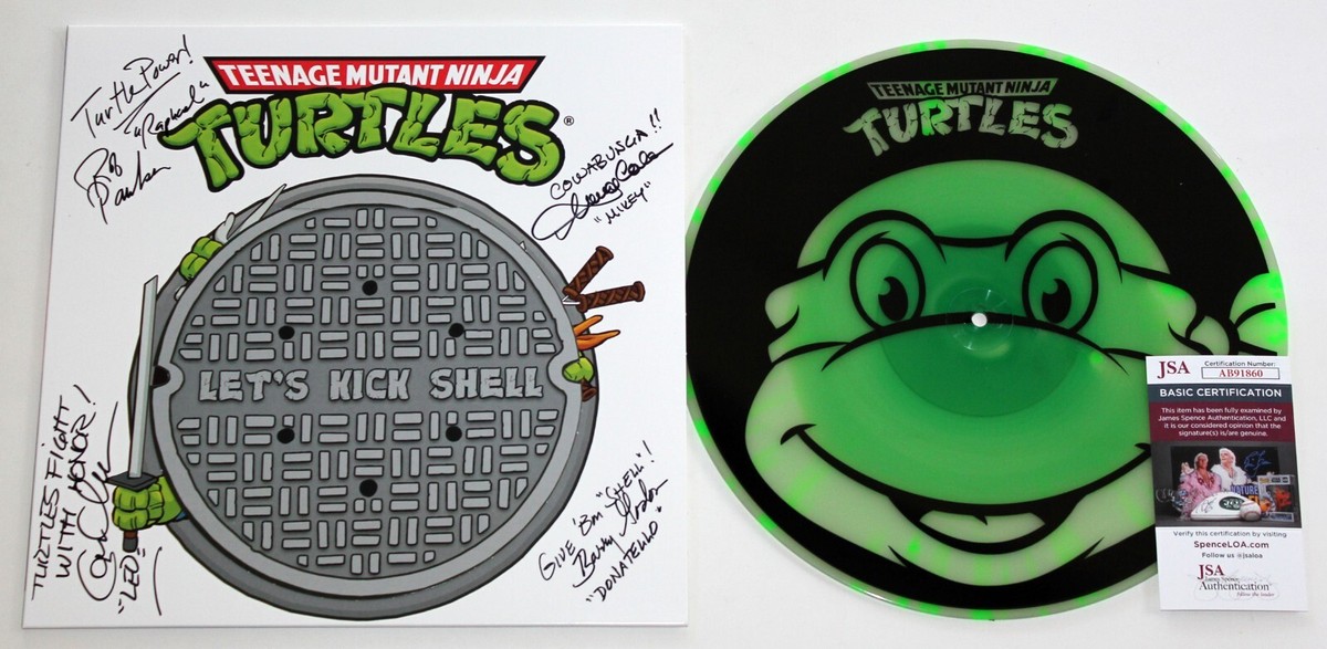 廃盤 美品 LIVE IN TURTLE  特別初回限定版 レコード TEENAGE MUTANT NINJA TURTLES CAST SIGNED KICK SHELL VINYL LP TMNT