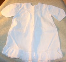 Vintage BABY'S DRESS w/Embroidery, Lace, and Ruffled Hem d2-A14