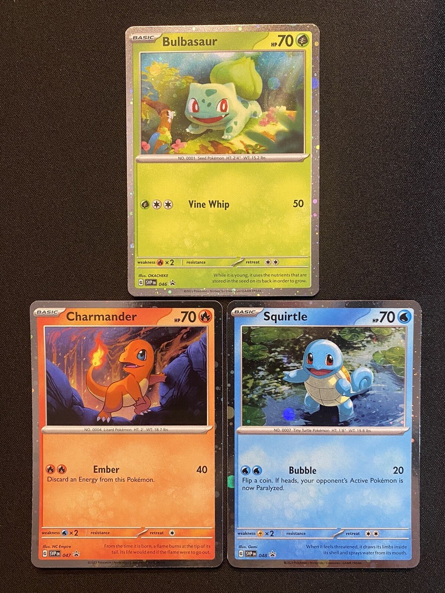 ポケモンカード Charmander Bulbasaur Squirtleセット Pokemon TCG - SV 151 Starter Promos Bulbasaur Charmander Squirtle