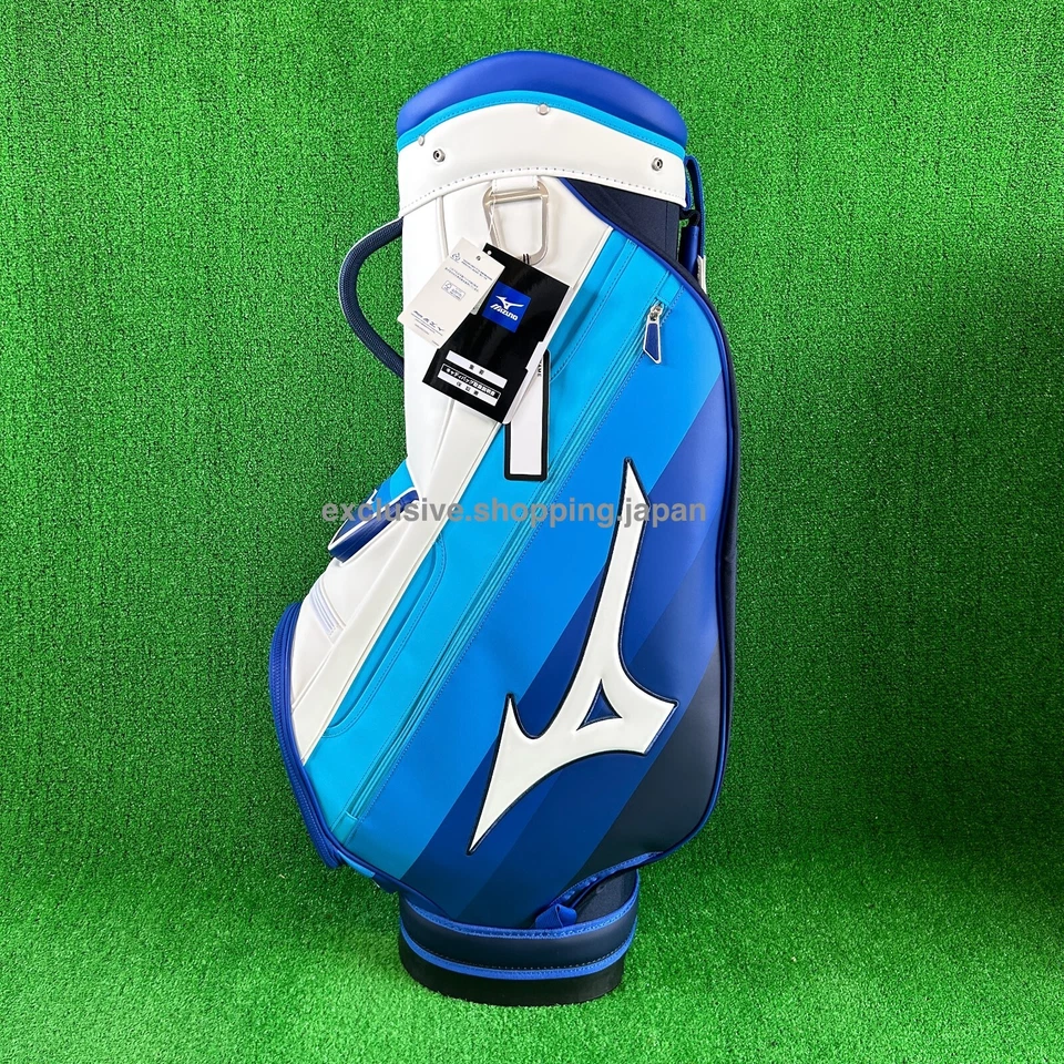 Bolsa de carro de golf Mizuno Tour 11 x 47 pulgadas divisor para hombre 5 vías 3,3 kg blanco/azul 2025  Foto 3 de 4