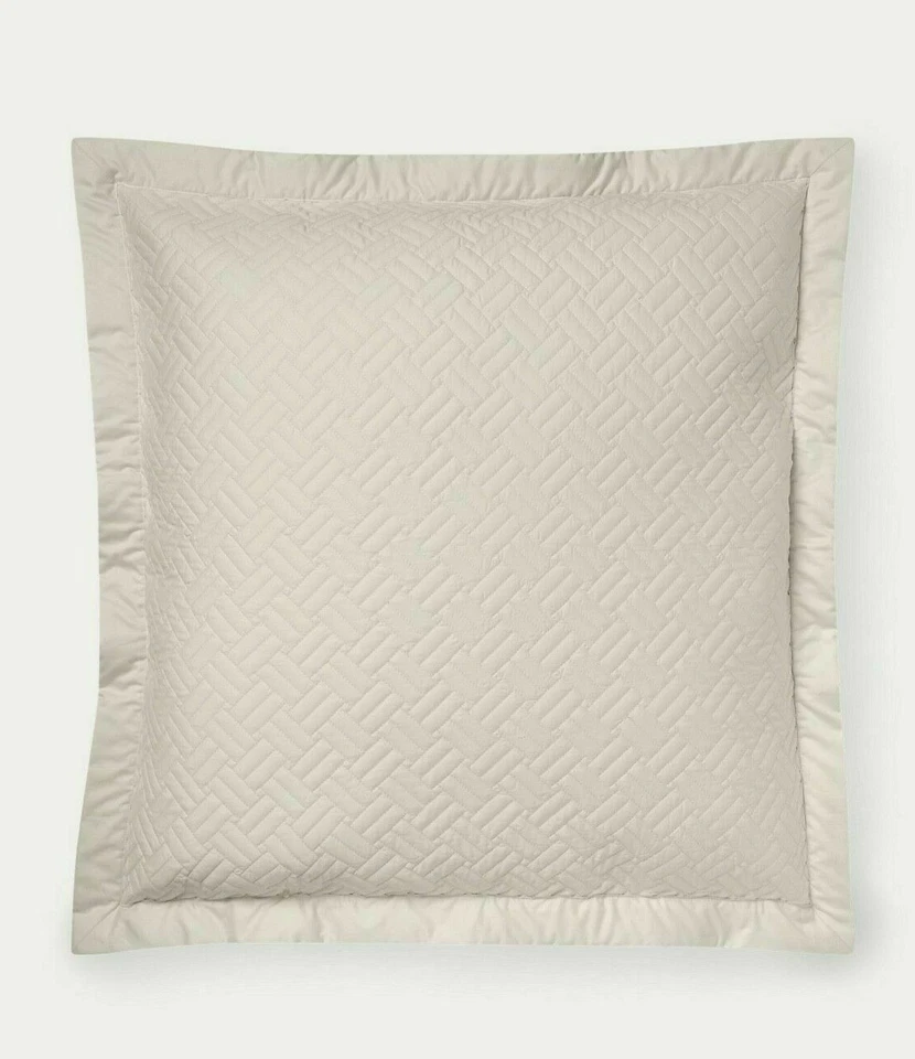 Ralph Lauren Greenwich выстеганная Euro подушка Sham - винтажное серебро - розничной $145 - Изображение 3 из 4