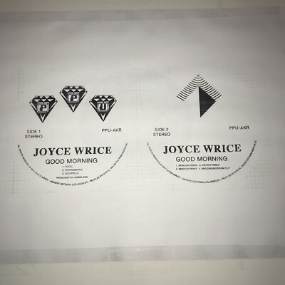 Joyce Wrice Good Morning アナログレコード TEST PRESSING Joyce Wrice - Good Morning Vinyl 12