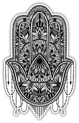 Hamsa Talisman Religion Car Bumper Sticker Decal ''SIZES''