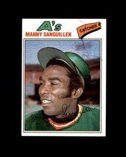 Manny Sanguillen Signed Original 1977 Topps Oakland Athletics Autograph