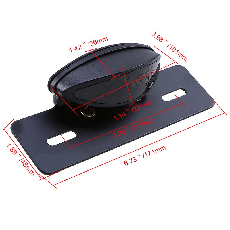 Señales de giro LED personalizadas luz trasera de freno matrícula 12V para bobber chopper Foto 3 de 4