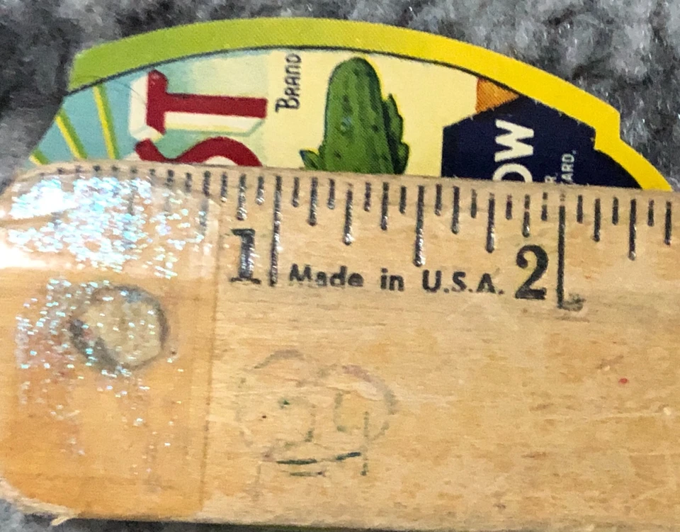 Vintage Pickles Label Sour Chow Chow Dewkist Old Jar Bottle Antique 1930's - Image 3 of 3