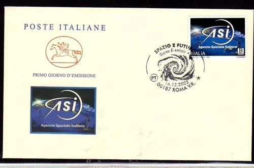 envelope first day fdc 2023 satellite view of Italy