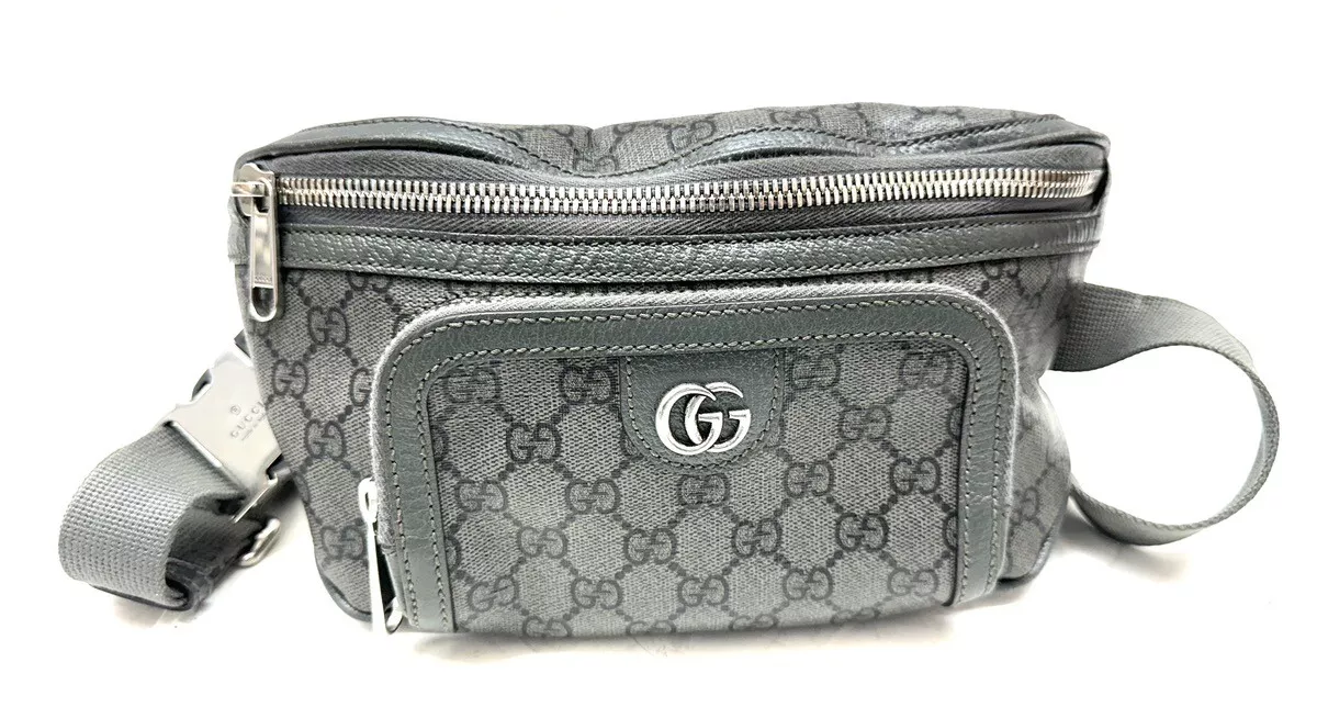 Sac ceinture Gucci GG Supreme graphite cuir de veau Ophidia ! (CMP097765)
