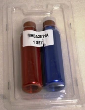 COMMERCIAL TRUCK GLADHAND HANDLES RED & BLUE ALUMINUM (1 PAIR) - MHDA2811A