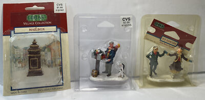 Set (3) Lemax Village Collection Resin Figurines See Description