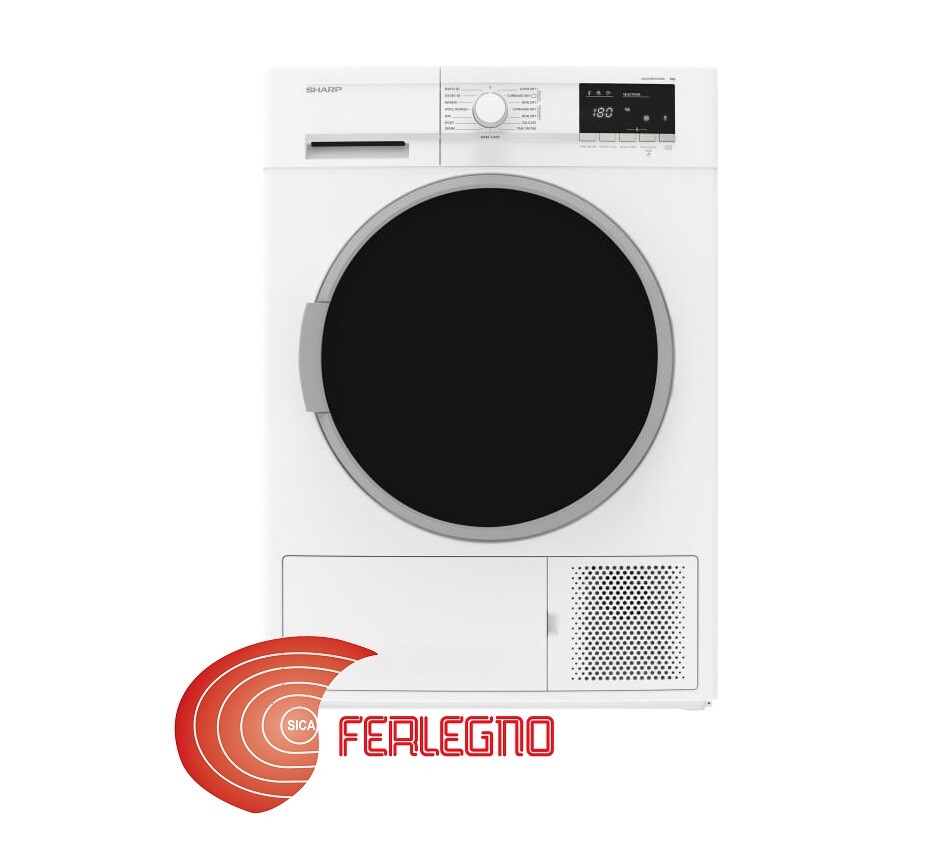 ASCIUGATRICE 9KG. A++ POMPA DI CALORE KD-GHB9S7GW2 SHARP